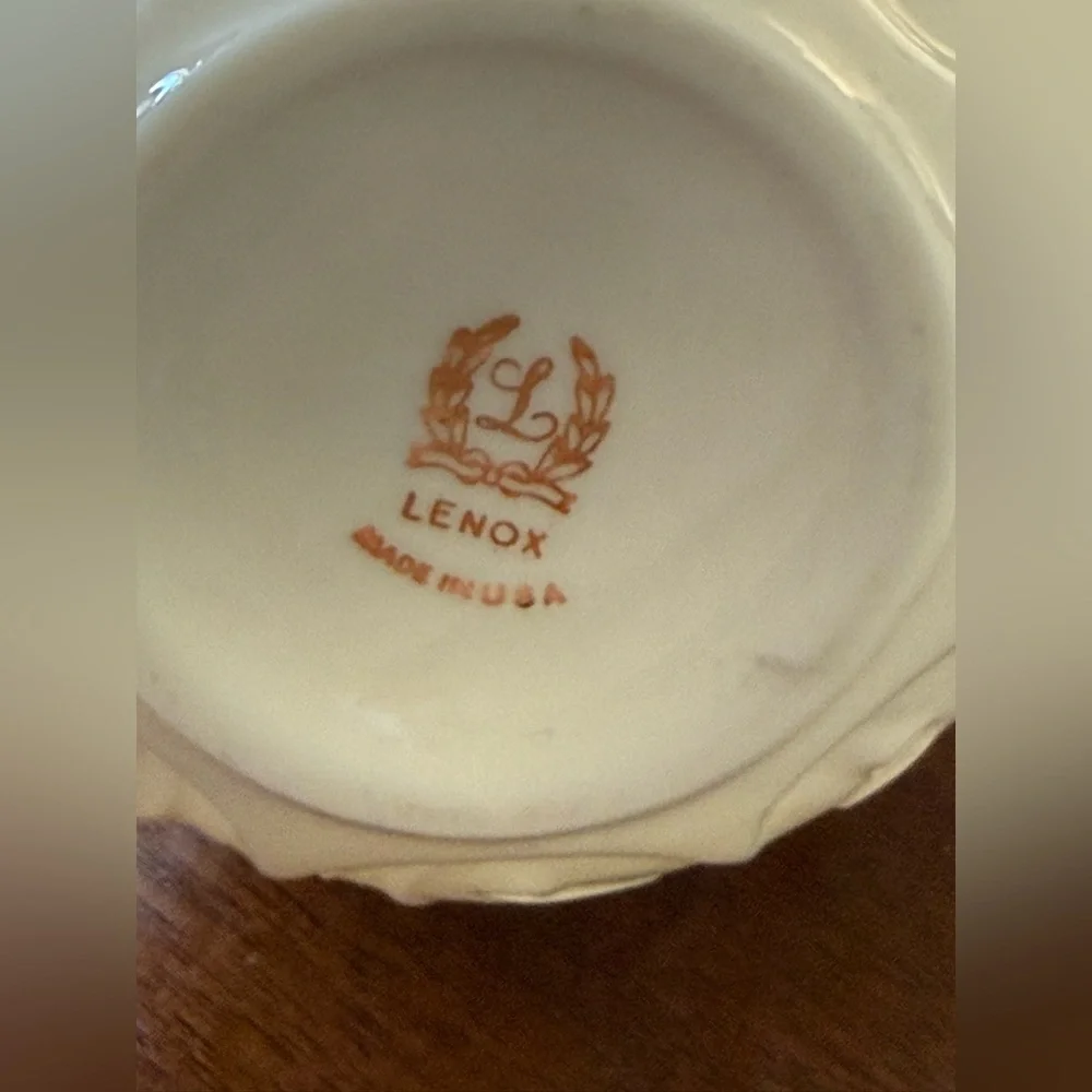 Vintage Lenox Cream and Gold Embossed Porcelain Creamer